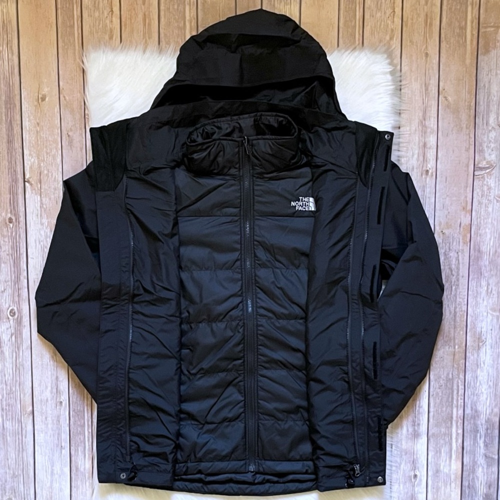 The North Face Black Hooded 3-in-1 Insulated Raincoat